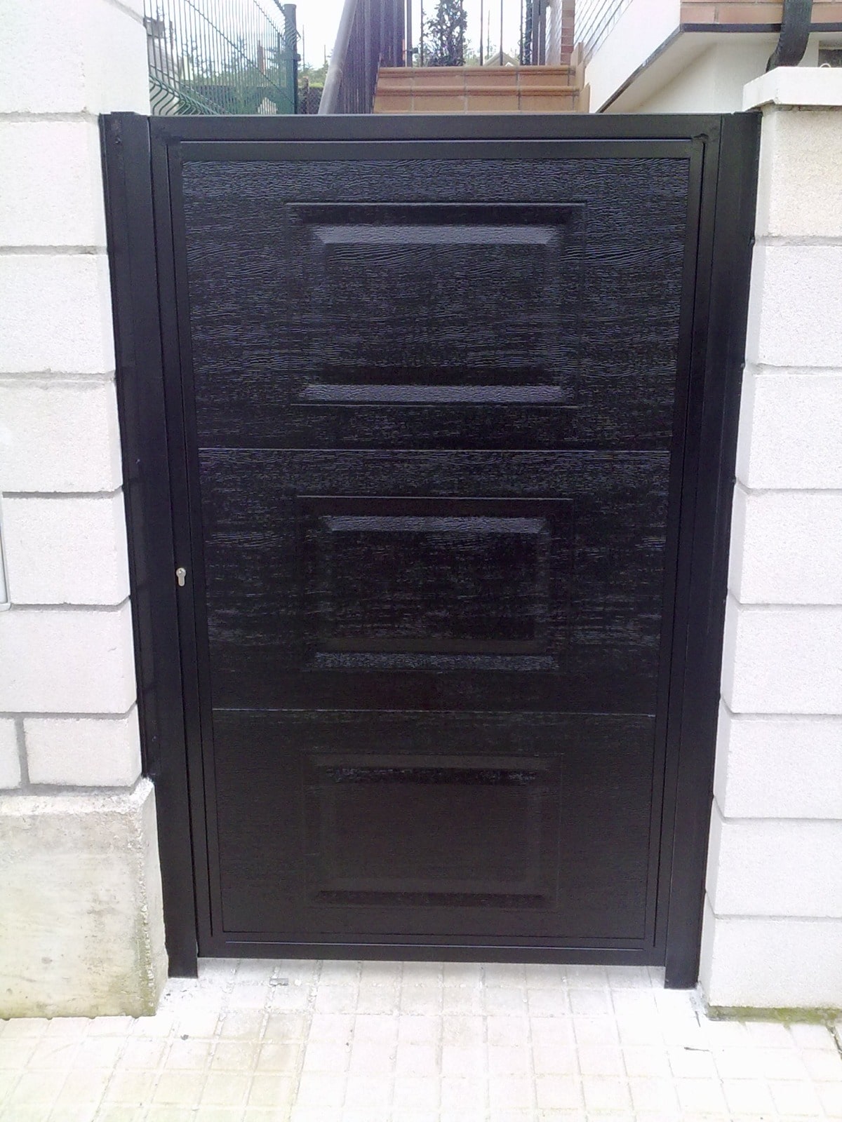 Puerta Peatonal Negra panel